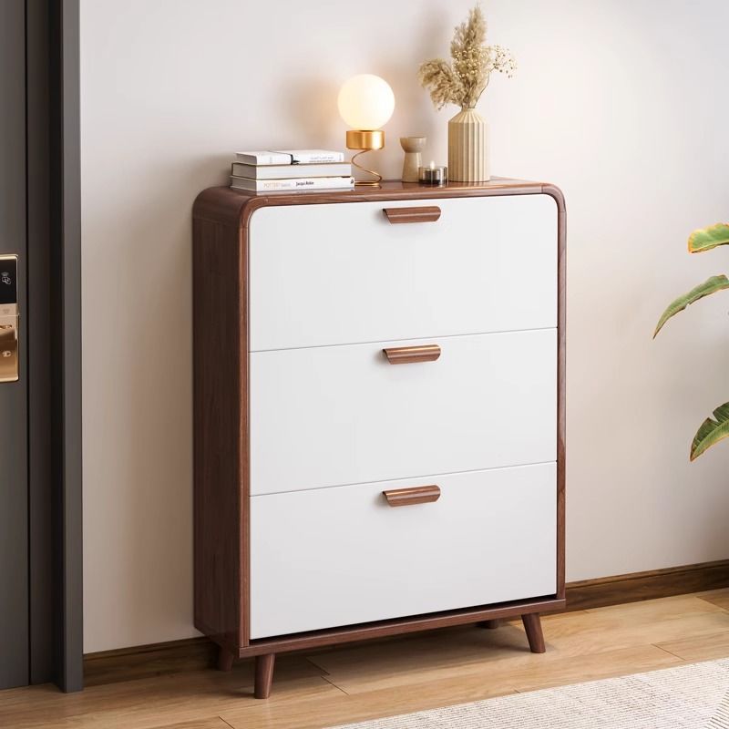 Ultra-thin Tucker Solid Wood Shoe Cabinet Doorway Household Economical Storage Space-saving Simple Shoe Rack for Small Apartment