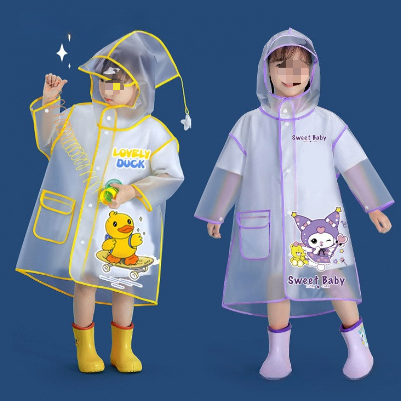 Children's Raincoat, Kidsren's Rainy Day Raincoat, Waterproof Poncho, Large Brim, Kindergarten Baby Raincoat, Cute Cartoon Poncho