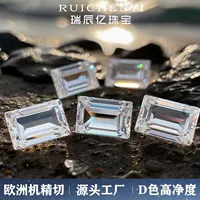 Прямоугольный прямоугольный Mосанли 1ct оптовая продажа небольшой формы Mussang Diamond Голые каменные украшения часы