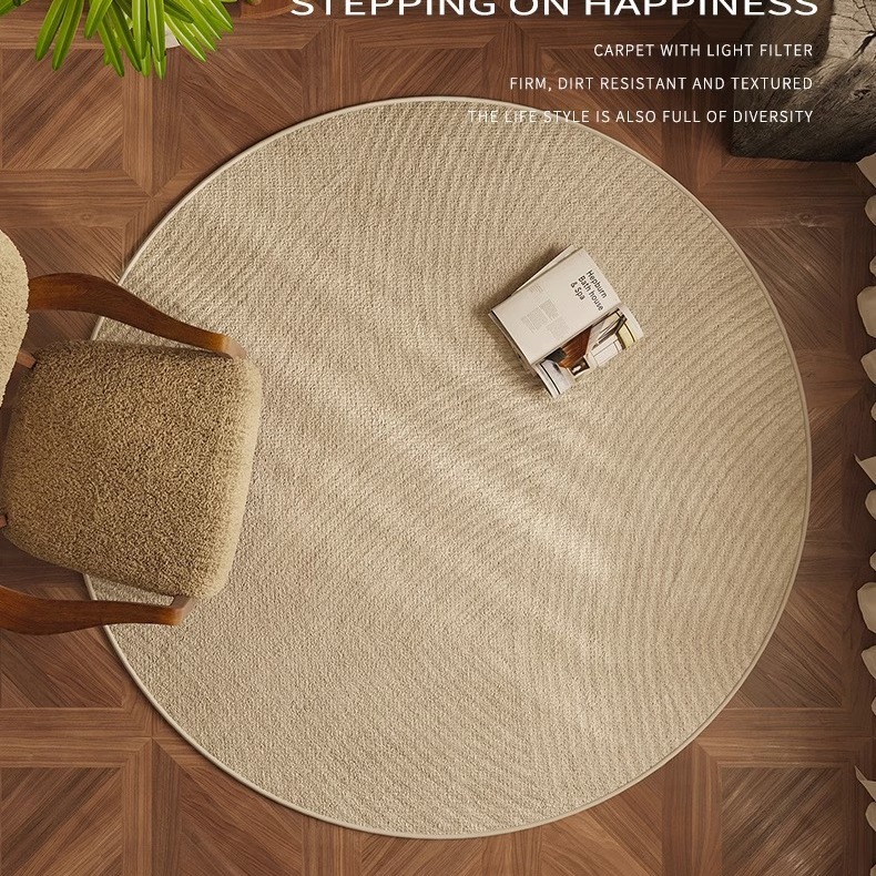 Alfombra redonda sala de estar dormitorio nuevo mesilla de cama sofá manta giratoria estudio retro lujo ligero cojín de alta calidad