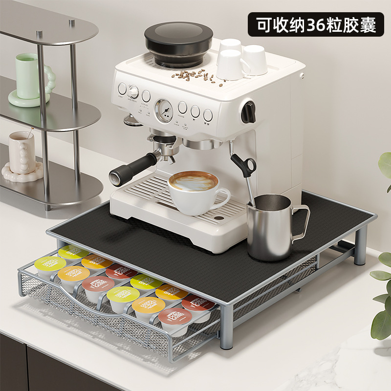 Organizador metálico de cápsulas de café Dolce Gusto, diseño de cajón creativo, soporte elegante para cocina o cafetería