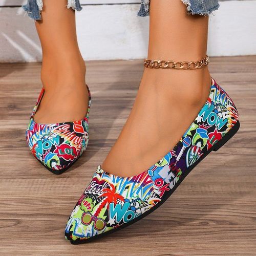 Spring and Autumn Rough Sole Pointed Flat Mouth Children's Single Shoes Large Size Leisure Work Women's Shoes