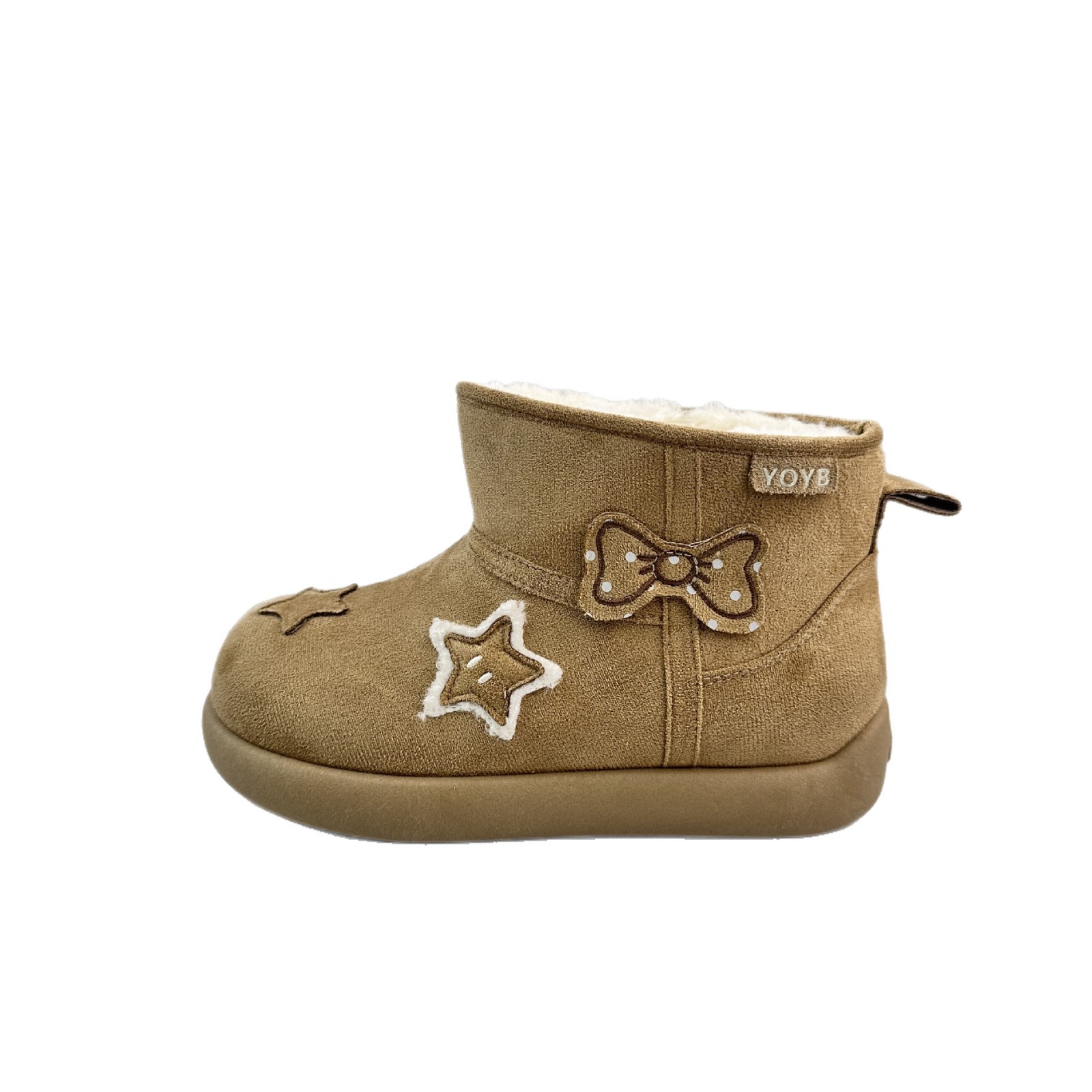 Yuanbo 2025 invierno nuevo fondo grueso Kapibara suede de camisa estrella cabeza grande con lana de moda botas de nieve image 6