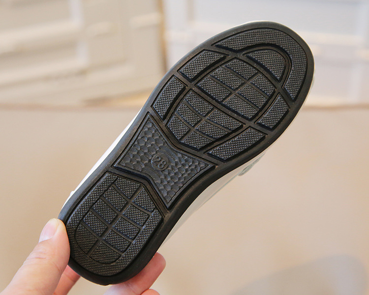 English style bean big children's new spring 2023 boys' small leather shoes, one footed loafers_voghion.com