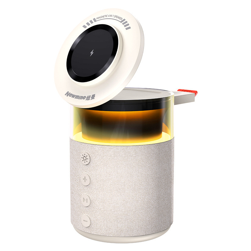 Newman ワイヤレス充電 Bluetooth スピーカー磁気デスクトップ携帯電話ホルダーオールインワンナイトライトオーディオ充電ベース|undefined