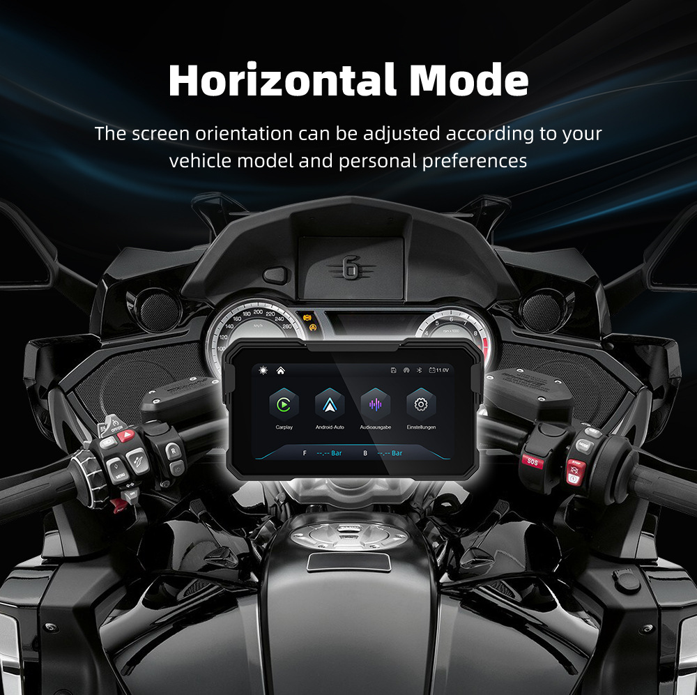 Cross-Border New Product Wireless Carplay Motorcycle Navigation System 6.25inch with Large Screen, Quick Disassembly and Easy Installation