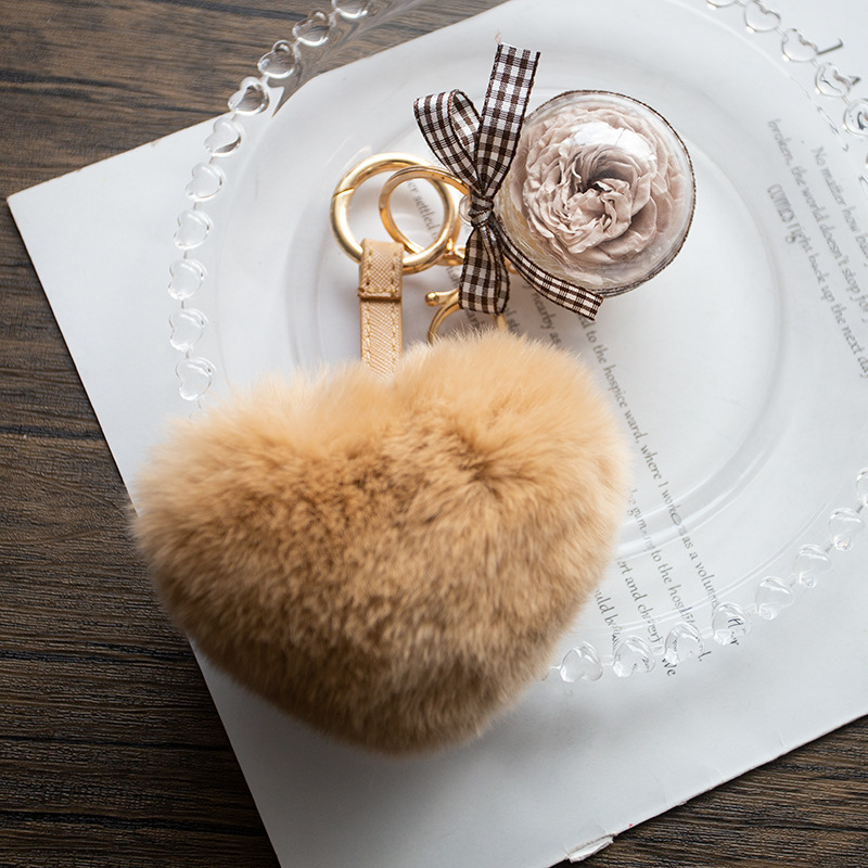 Llavero de flor eterna al por mayor colgante terminado ramo de flores secas Caja de regalo de San Valentín regalo de mano de novias regalo de bendición
