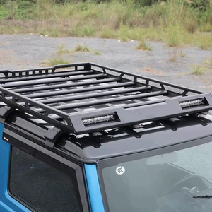 18-26 Jimny baqaj çərçivəsi dam rəfi, alüminium ərintisi, spot işıqlar + naqillər