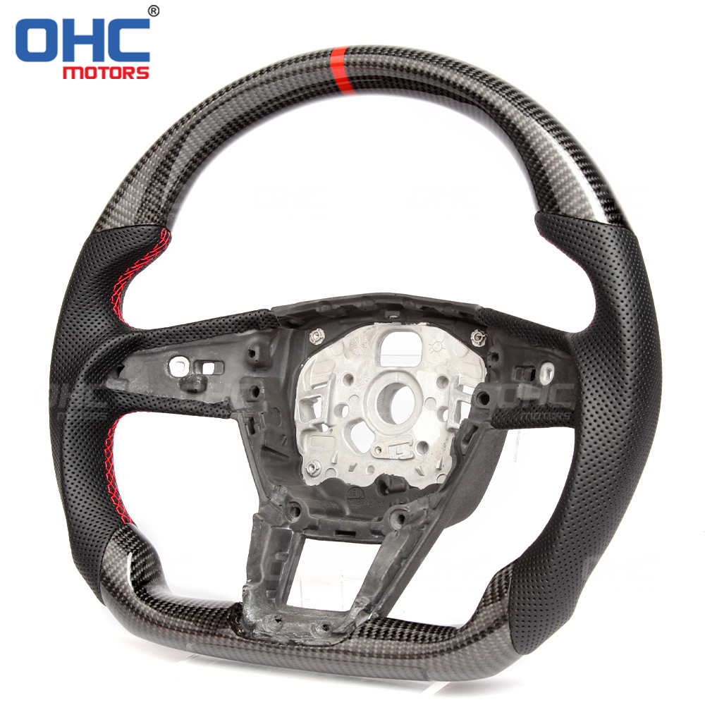 Direct Shipment from the Us Warehouse Is Suitable for 20-21 Model Audi S7 Rs6 C8 Carbon Fiber Car Steering Wheel Modification Parts