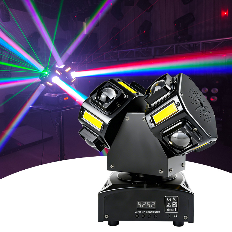 Lámpara de atmósfera KTV doméstica colorida rotación de sonido explosión flash luz de atmósfera doméstica bungee láser luz de escenario discoteca