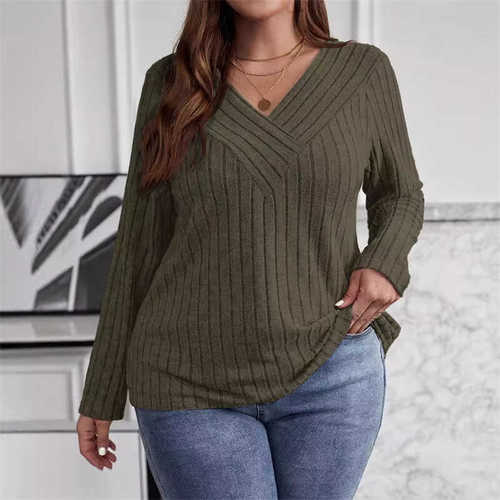 Women's Autumn plus size blouse Casual Loose tops large size top T-shirt