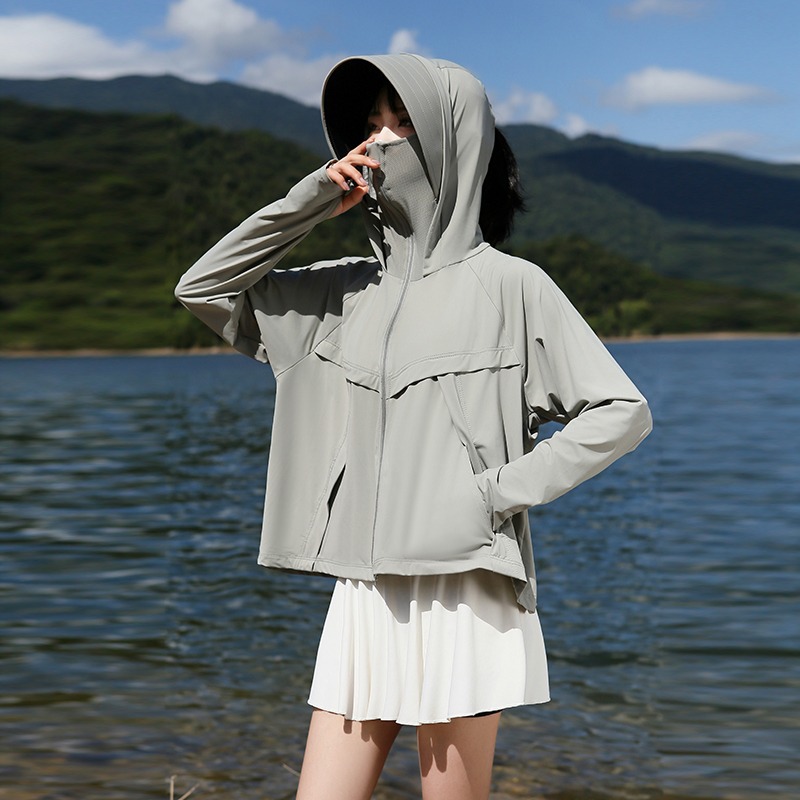 Sun Protection Clothing for Women, Summer 2026 New Style, Outdoor Cycling, Anti-Uv, Breathable, Lightweight Ice Silk Sun Protection Jacket