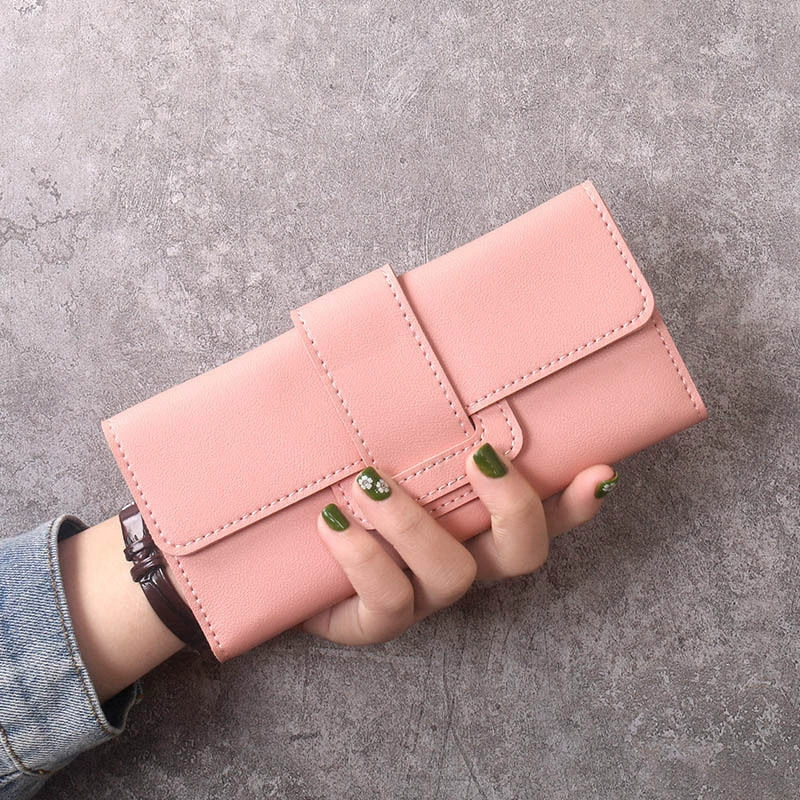 Длинный кошелек, универсальная полиуретановая модная маленькая clutch-сумочка, коллекция 2022, корейский стиль