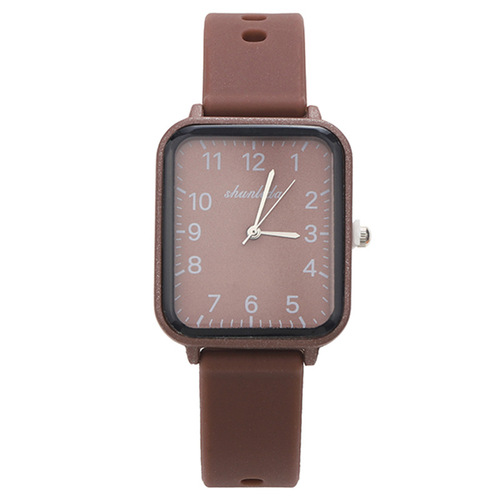 ins internet celebrity square shell women's watch wholesale tape digital quartz watch personalized fashion student watch female watch
