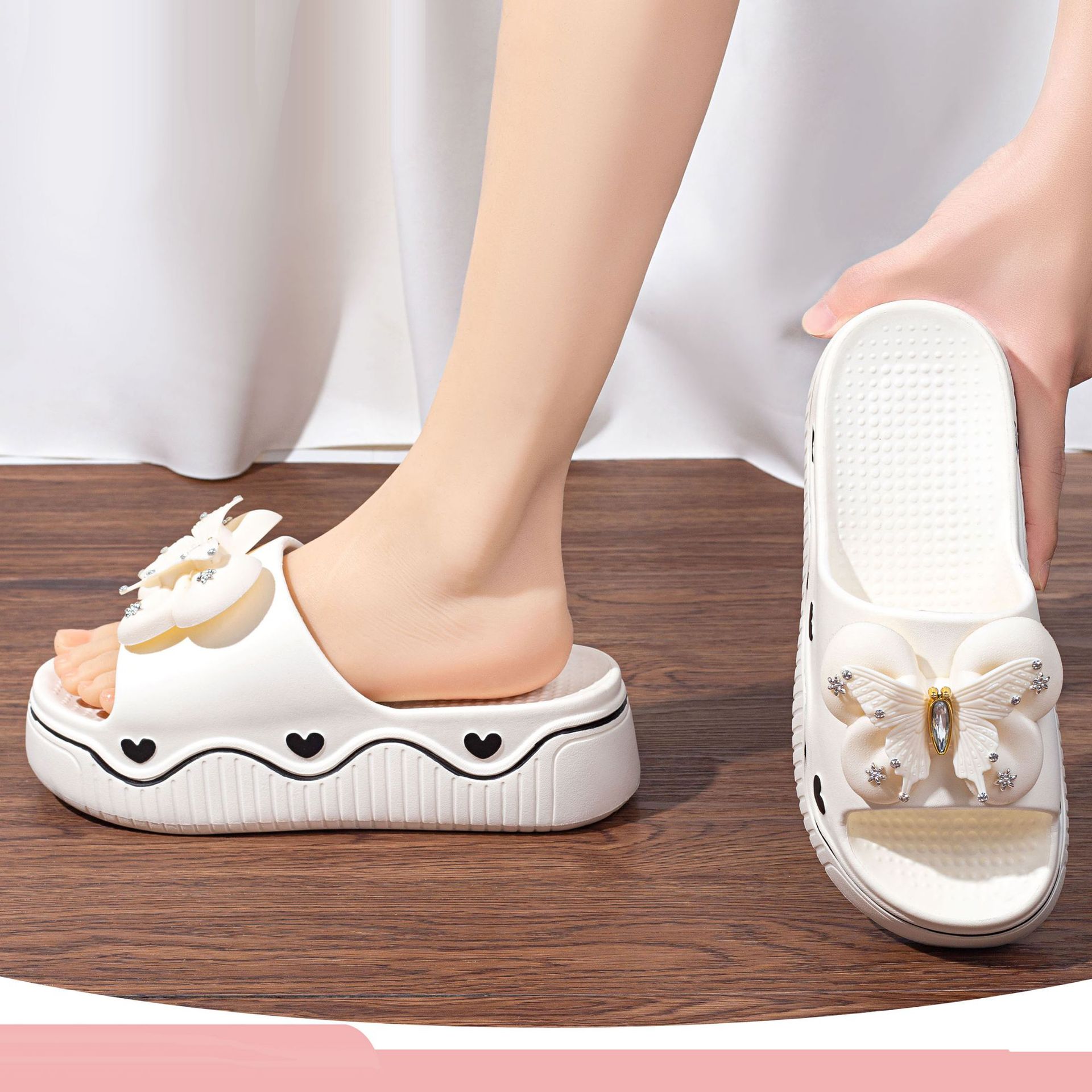 夏季EVA高跟拖鞋外穿 新款休闲软底室内女式拖鞋防滑加厚拖鞋批发