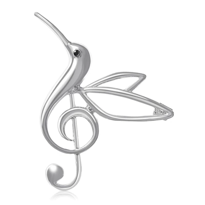 Hummingbird Musical Note Brooch Versatile | Yaxa sancaqları