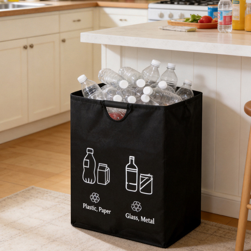 Foldable Sorting Recycling Bag, Household Large-Capacity Storage Bin, Glass and Metal Sorting Trash Can, Cross-Border Hot Selling
