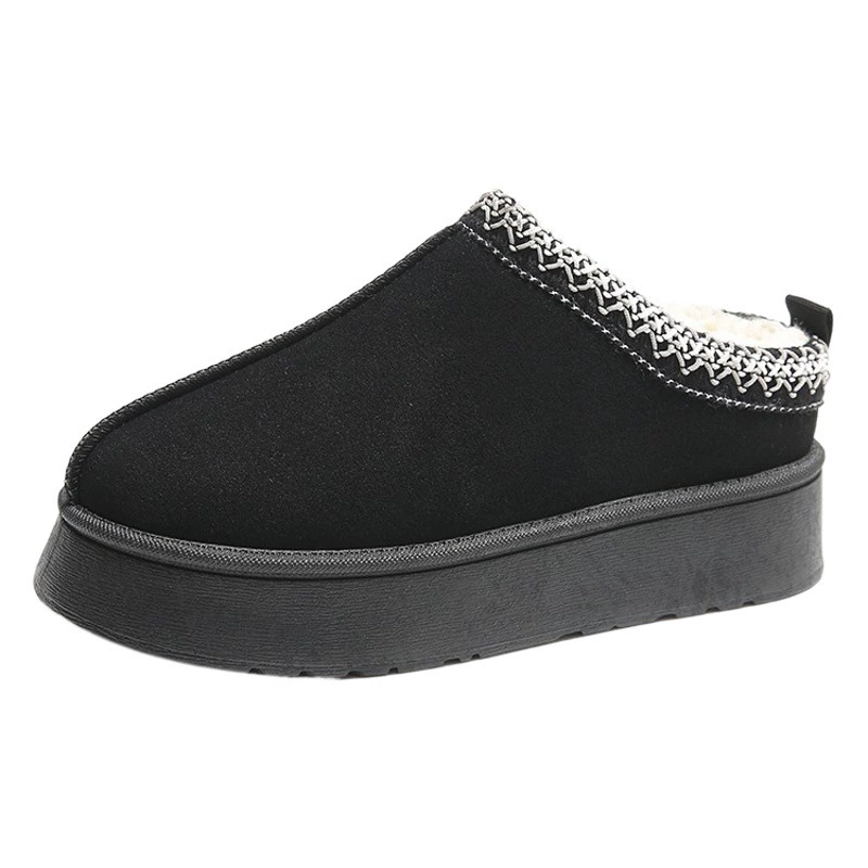 Европейская и американская женская обувь, зимние сапоги, Женская зима, новая мода интегрированные тапочки с закрытым носком, теплая обувь на платформе с хлопковой подкладкой, женская зимняя обувь