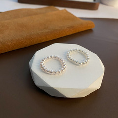 Natural pearl powder white women's adjustable fashionable niche exquisite design high-end versatile style jewelry