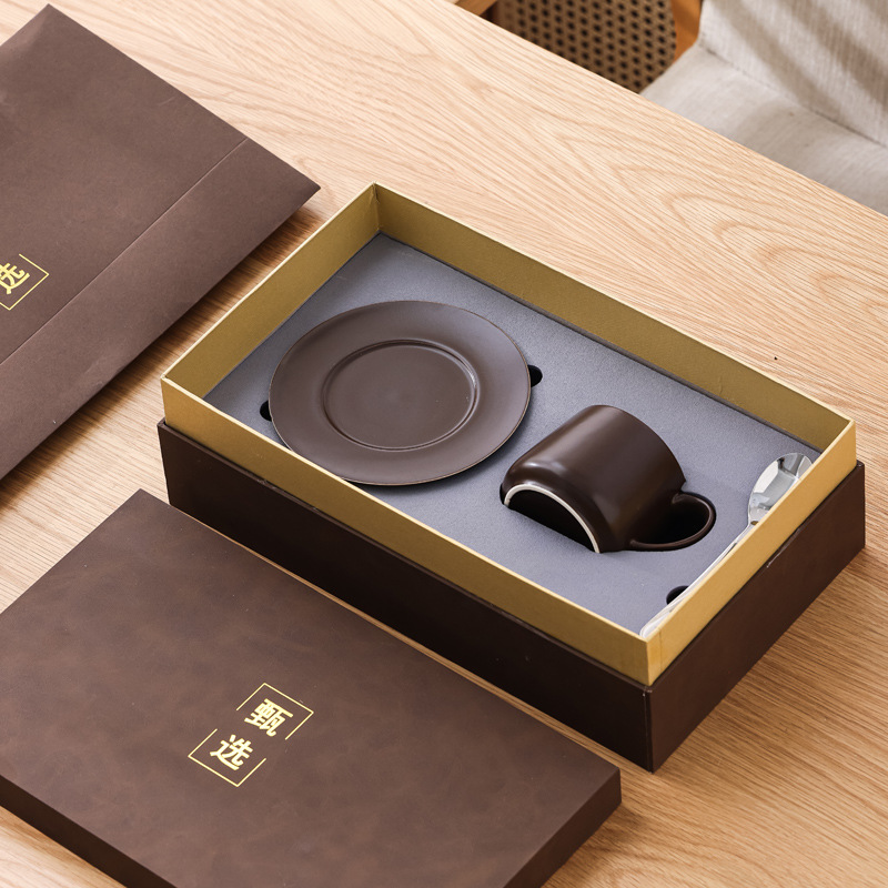 Tazas de cerámica originales tazas de café creativas tazas de agua con tazas de nuez grabadas logotipo