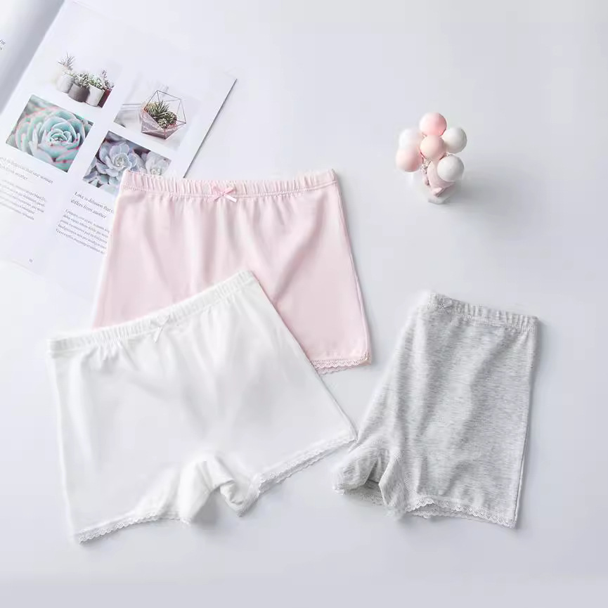 New Style Lace Girls' Safety Pants Summer Thin Pure Cotton Anti-running Light Little Girl's Bottoming Boxers Children's Underwear