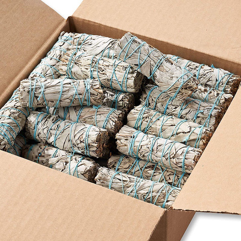 美国加州进口白鼠尾草净化清理熏香薰雪松杖鲍鱼贝壳实木支架鼠草