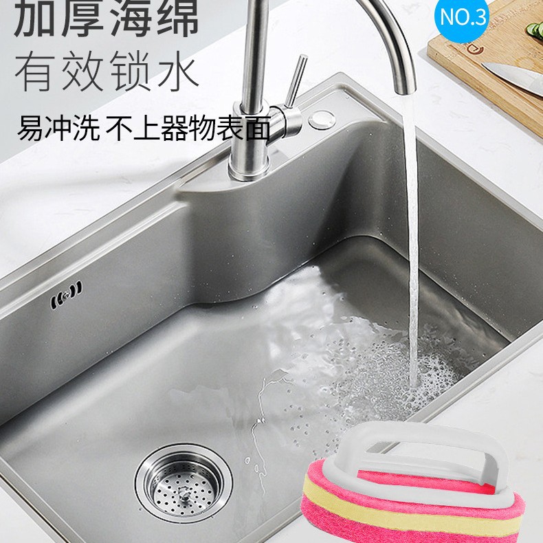 Cleaning Brush with Handle, Sponge Wipe, Kitchen Cleaning, Thickened Bathtub Brush, Tile Bathroom Brush, Pot Brush, Sink Brush