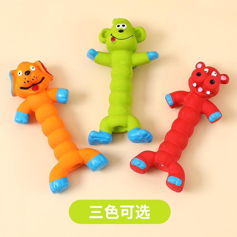 Transfronterizo perro sonido juguete peluche francés cubo diente limpieza molar látex mordedura resistente suministros para mascotas auto-Hola perro juguete