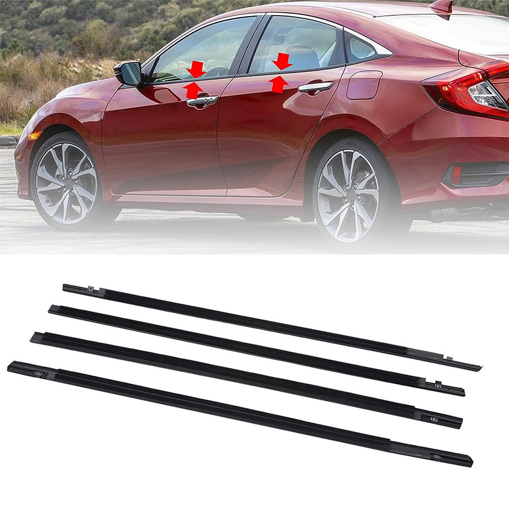 Aplicable a Honda Civic 2016 - 2021 puerta exterior decoración ventana sellado de barrera exterior barra de corte de agua