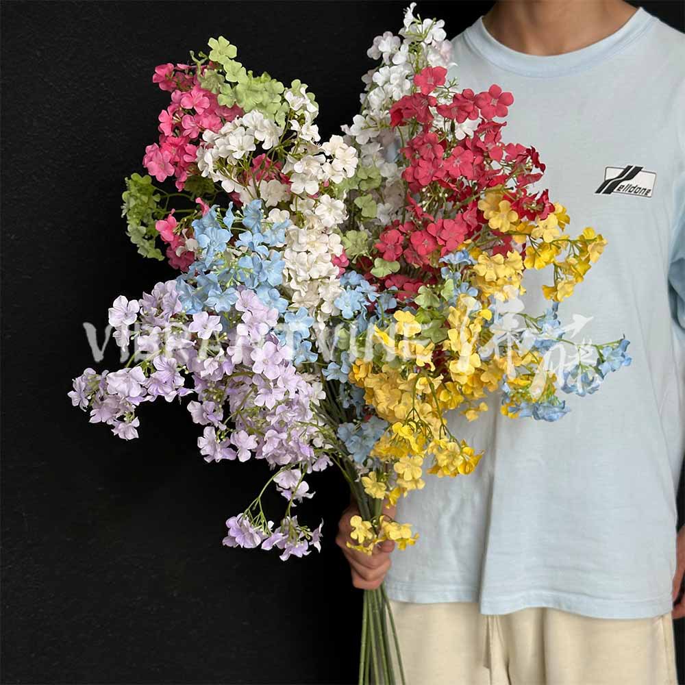 Hoa mô phỏng tươi nhỏ cành cao hoa nhỏ Hoa cưới chất liệu đẹp Chen cửa sổ bố trí hoa giả trang trí phòng khách