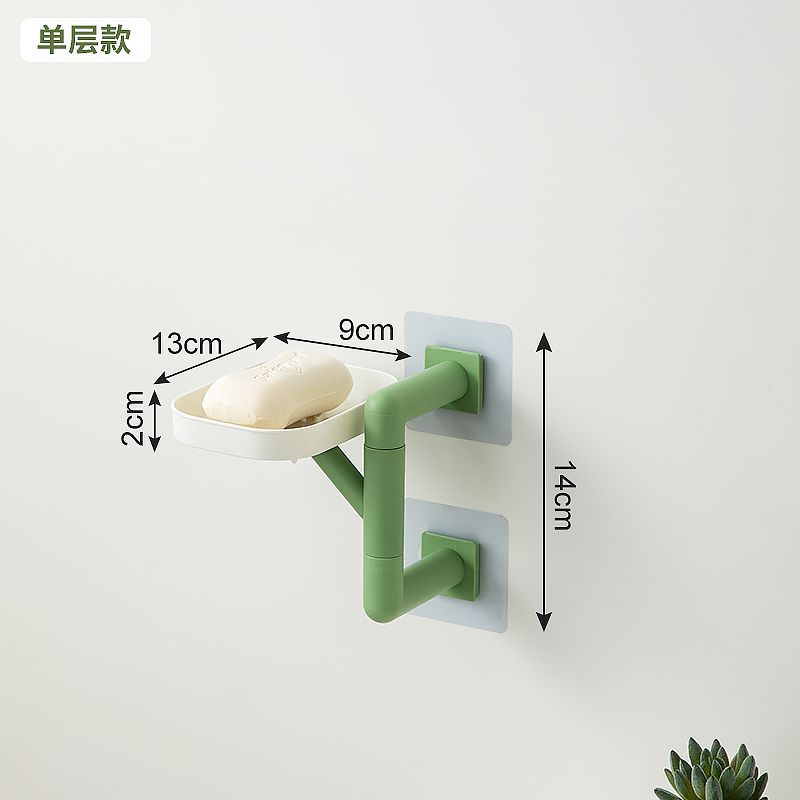 Caja de jabón colgada en la pared para inodoro giratorio drenaje de agua sin perforación de perforación de jabon multicapa colgada en la pared