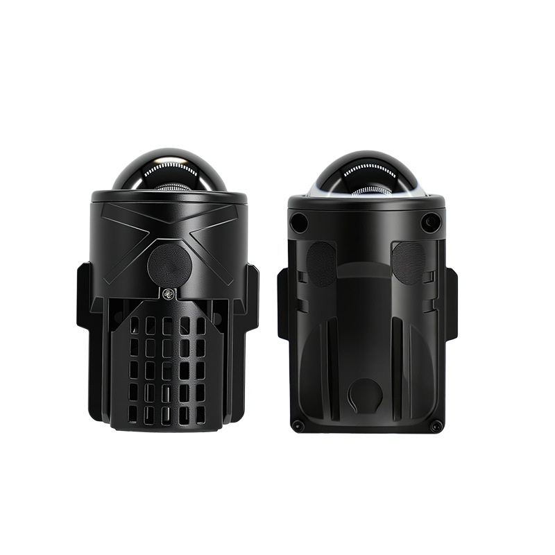 Transfronterizo de 2 pulgadas tricolor lámpara de niebla LED doble lente de luz doble taza de luz 55W de alta potencia lente de niebla cercana