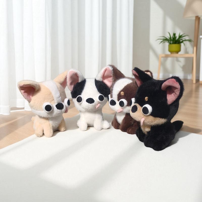 Cross-Border Cartoon Chihuahua Companion Doll, Plush Toy, Realistic Animal Pillow, Gift for Children