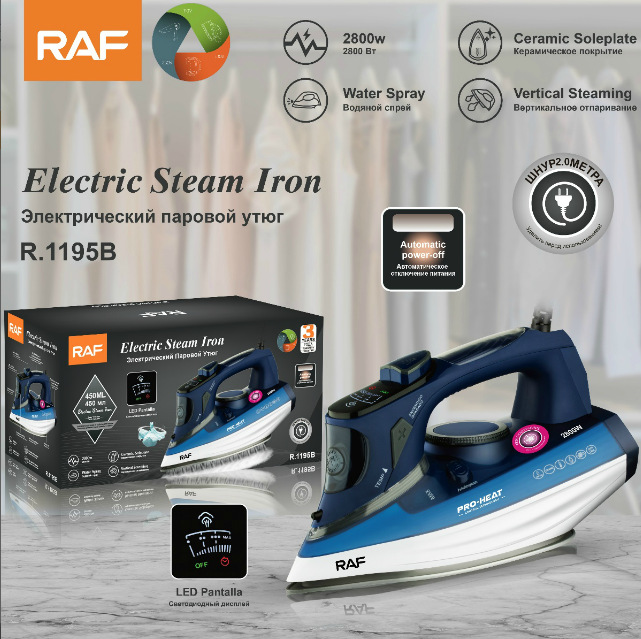 RAF EU Standard Iron Household Handheld Fully Automatic Visual Temperature Steam Ironing Machine_voghion.com