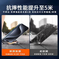 適用蘋果15夜光氣囊膜15pro鋼化膜全屏15promax手機保護膜15plus