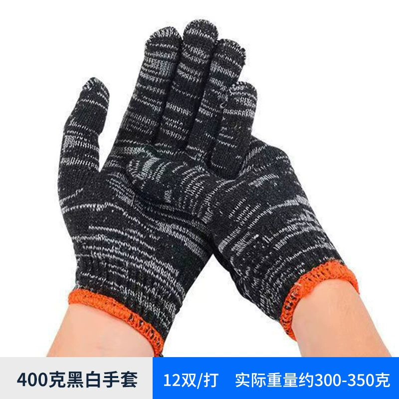 Охлаждение труда хлопчатобумажные перчатки оптовая утолщенные износостойкая хлопчатобумажная пряжа Нейлон весь хлопок работает на работу грязные хлопковые защитные перчатки