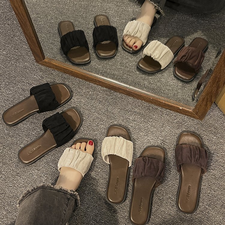 Sommer Neue Flache Hausschuhe Frauen S Oberbekleidung Eine Linie Sandalen Heels Für Schwangere Bequeme Und Stilvolle Karree Schuhe_voghion.com
