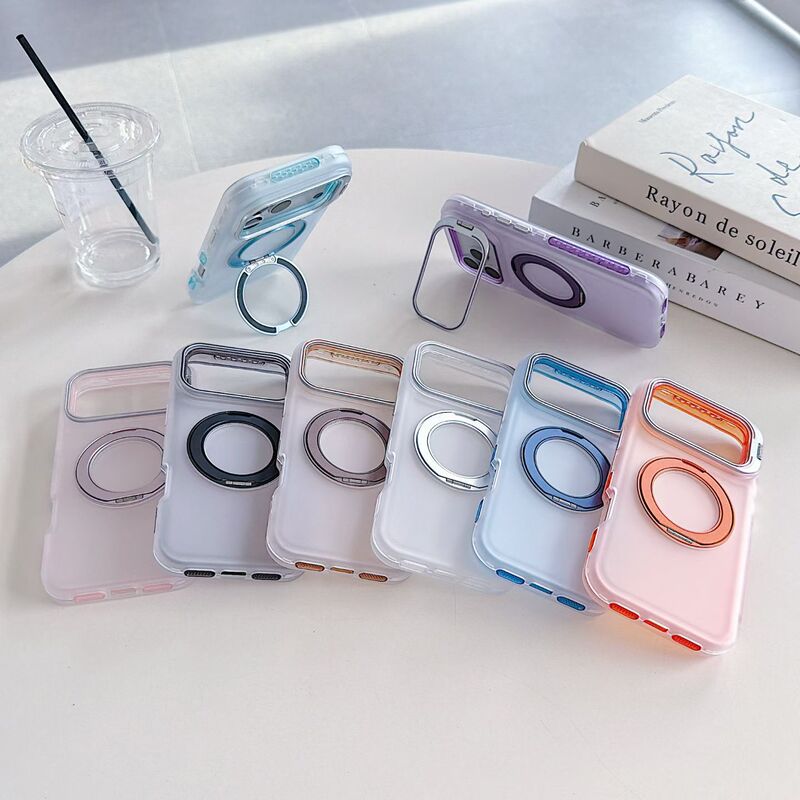 Advanced Gradient Color-Blocking 360 Magnetic Stand Suitable for iPhone 17 Pro Max, Apple 16 New Model, 15 Phone Case