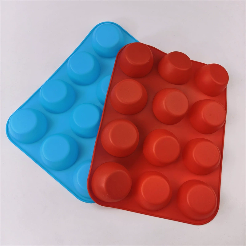 12 Langles Silicone Slim Cake Cup Cake Baked Pot without Sticky Mafen Cup Silicone Mold Kitchen Baking Tool