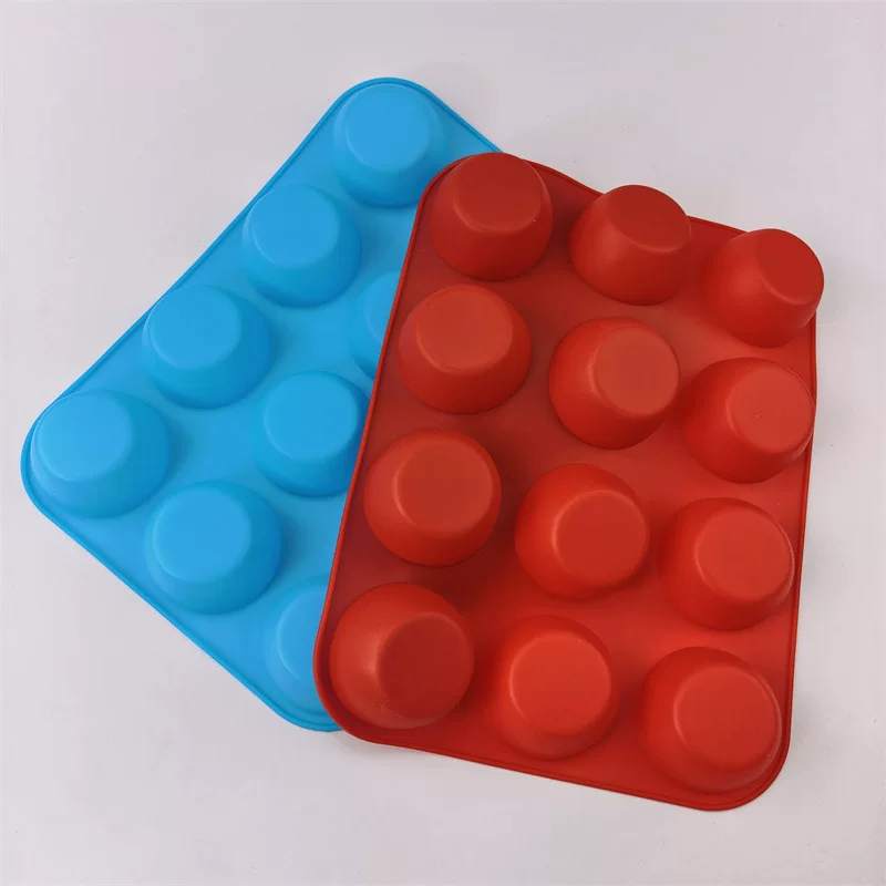 12 Langles Silicone Slim Cake Cup Cake Baked Pot without Sticky Mafen Cup Silicone Mold Kitchen Baking Tool