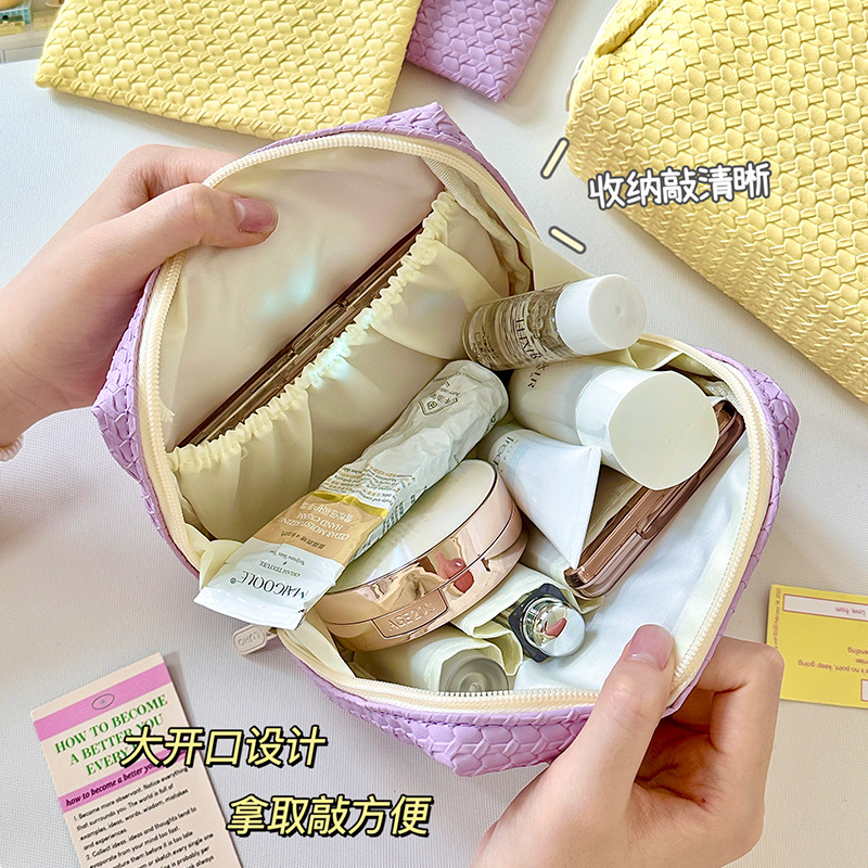 Bolsa de maquillaje simple con modelado integral bolsa de almacenamiento impermeable, corazón de una niña macarrón bolsa de cambio, bolsa de tampón