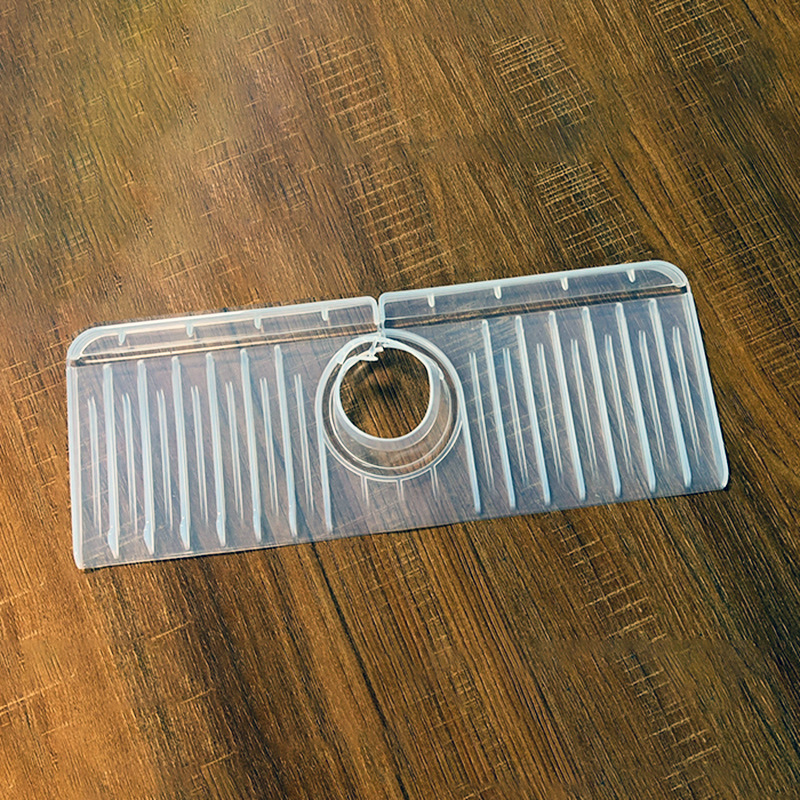 Cocina baño grifo de drenaje almohadilla de drenaje de silicona transparente drenaje fregadero almohadilla de silicona Placa de retención de agua en stock