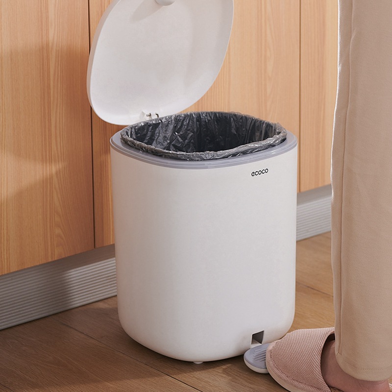 Bote de basura con tapa hogar 2023 inodoro baño cocina dormitorio sala de estar tipo pedal con tapa pie paso gran capacidad
