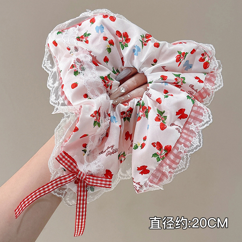 Temperamento bufanda cuadrada intestino lazo para el cabello femenino 2025 nuevo estilo súper grande cola de caballo cabeza cuerda viento perezoso banda de goma cuerda para el cabello tocado