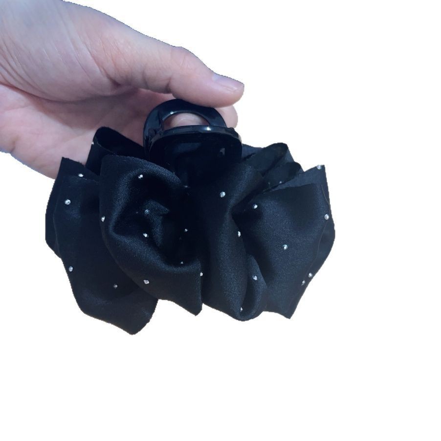 8cm 새틴 화이트 도트 그리퍼