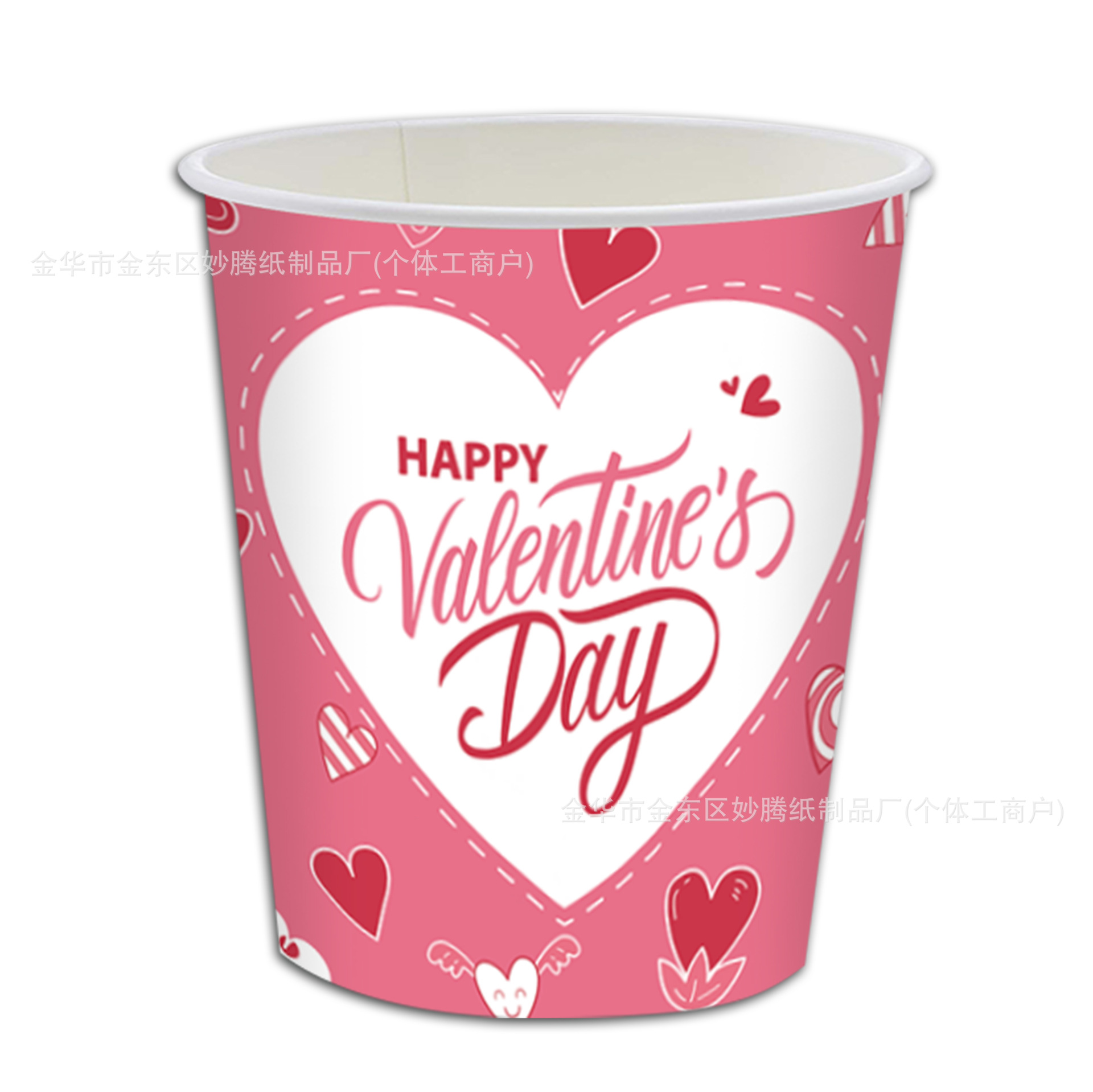 Ventas transfronterizas en caliente de nuevo tema de San Valentín fiesta cubiertos de papel tazas de papel toallas de papel conjunto de bandeja de papel desechable