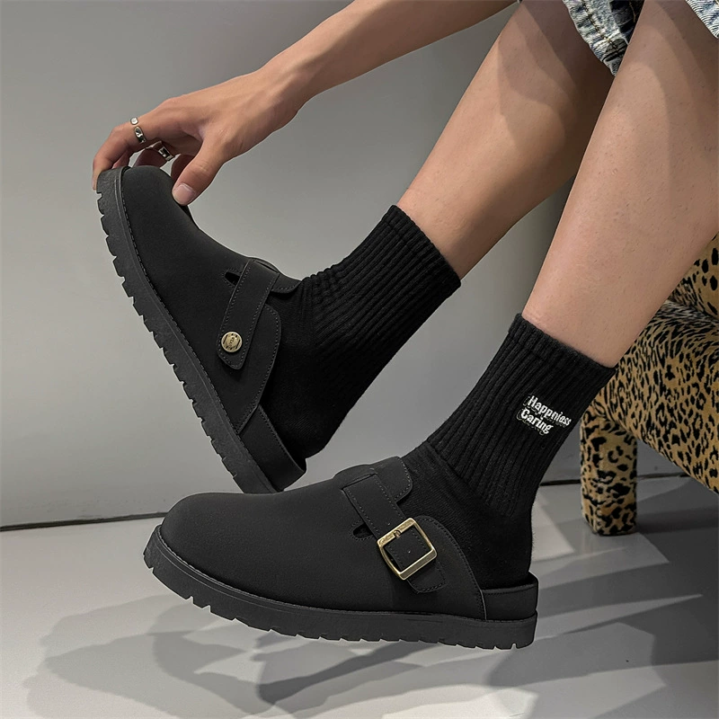 2025 новые мужские тапочки нишевые головы манго низкий уровень полутолщения ленивый человек один педаль башмак башмак башмак мужской Z501