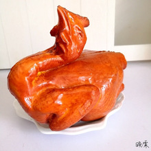 烤鸭模型展示烧鸡鸡鸭模型食物挂件拍摄餐厅菜品假烤鸭烤鸡