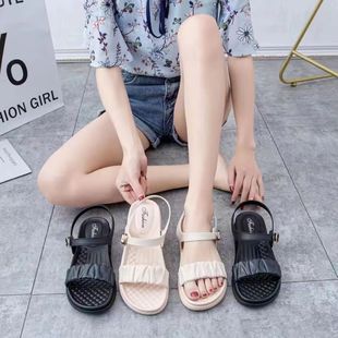New Style Sandals for Summer Outer Wear Beach Shoes for Girls Dormitory Soft Bottom Student Sandals and Slippers for Women