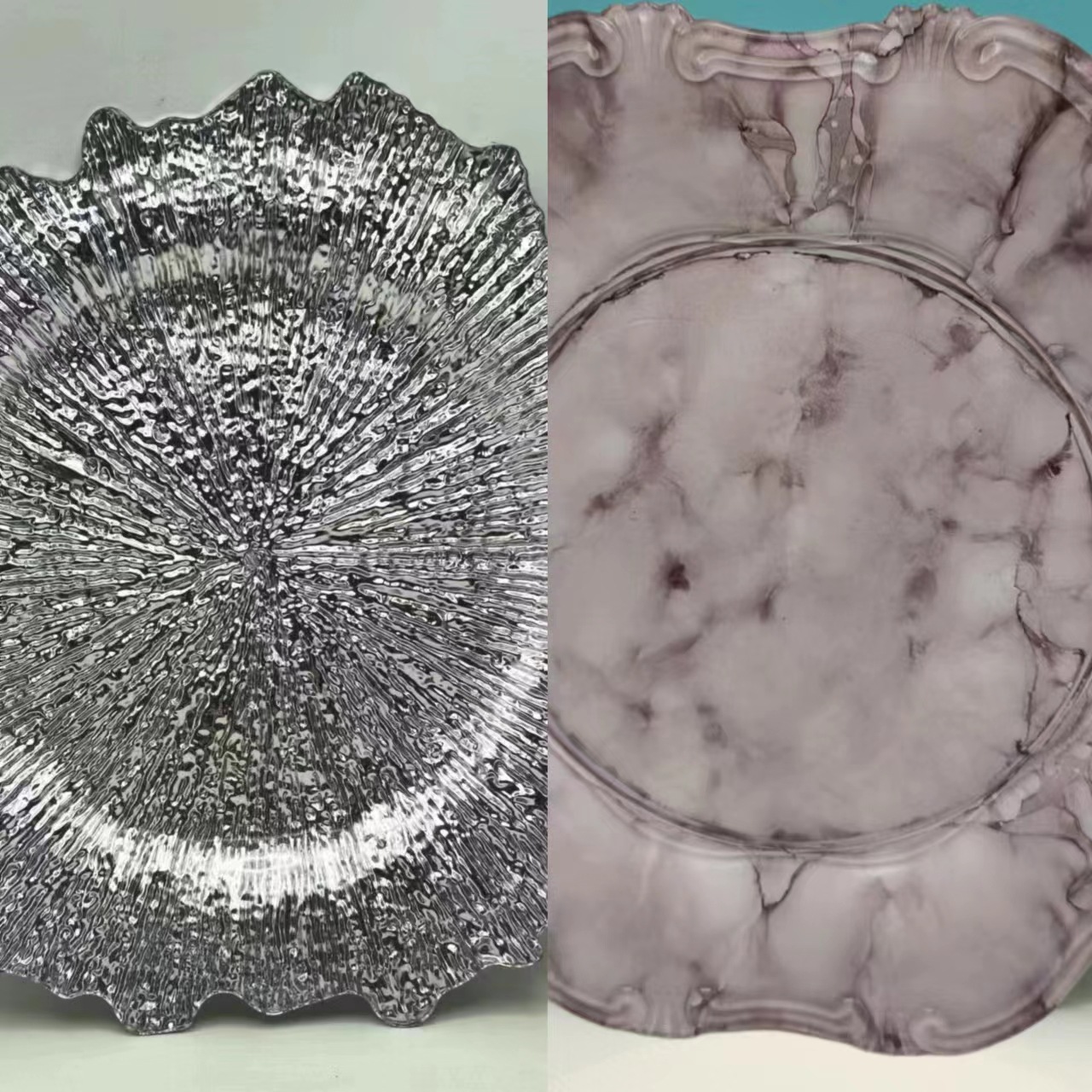 Spot comercio exterior transfronterizo material PET bandeja de frutas contactable comida pastel plato de bocadillos sala de estar bandeja de frutas doméstica